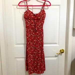 Floral multi color midi dress